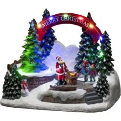 Konstsmide LED Szenerie Santa Und Kinder 11 Bunte Dioden