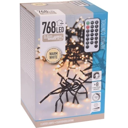 LED Lichterkette Cluster 768 Warmweiße LEDs Innen Und Außen 1 LED Lichterkette Cluster 768 Warmweiße LEDs Innen Und Außen