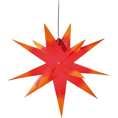 HGD LED-Kunststoffstern Ø 60 Cm Rot-Gelb Für Außen 1 HGD LED-Kunststoffstern Ø 60 Cm Rot-Gelb Für Außen