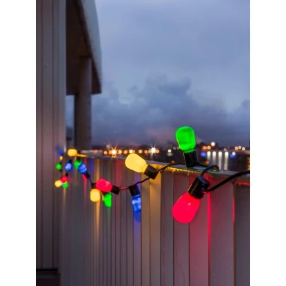 Konstsmide LED-Biergartenkette Für Außen Mit 40 Bunten Birnen 3 Konstsmide LED-Biergartenkette Für Außen Mit 40 Bunten Birnen – Bild 3