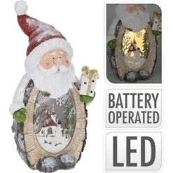 Weihnachtliche Dekorative Weihnachtsmann Figur 52 Cm Mit Beleuchtung