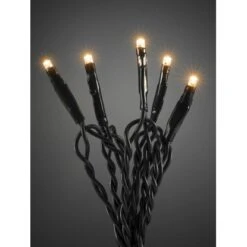 Konstsmide Micro LED Lichterkette 35 Bernsteinfarbene LEDs Grünes Kabel Innen