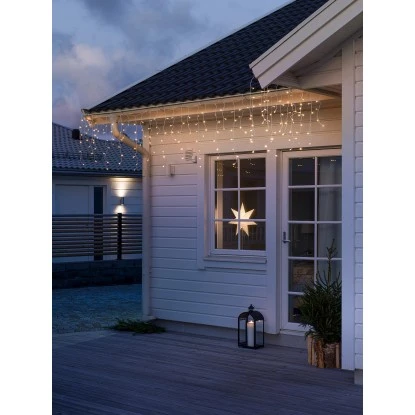 Konstsmide LED Eisregen Lichtervorhang Mit Lichtsensor 80 Dioden Warmweiß 2 Konstsmide LED Eisregen Lichtervorhang Mit Lichtsensor 80 Dioden Warmweiß – Bild 2