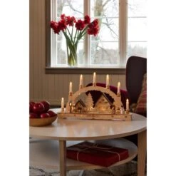 Konstsmide Holzsilhouette Sieben Leuchtkerzen Naturfarben 7 Konstsmide Holzsilhouette Sieben Leuchtkerzen Naturfarben -Konstsmide Verkäufe 821290 1533 4