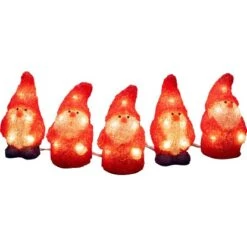 Konstsmide LED Acryl Weihnachtsmann 5er-Set 40 Dioden Warmweiß