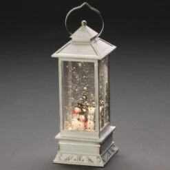 Konstsmide LED-Wasserlaterne Weiß Schneemänner Warmweiß Innen