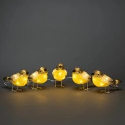 Konstsmide LED-Vögel 5er-Set Acryl 40 Warmweiße LEDs Außen