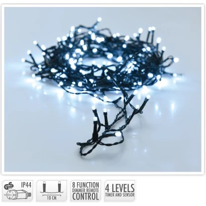 LED-Lichterkette 240 Kaltweiße LED Mit Sensor Für Innen Und Außen 1 LED-Lichterkette 240 Kaltweiße LED Mit Sensor Für Innen Und Außen