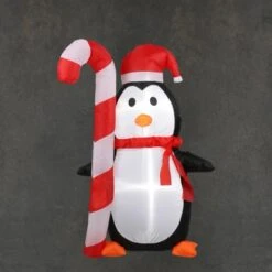 Luca Lighting Aufblasbarer Pinguin Rot Led IP44 L60 X B40 X H120 Cm