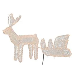 3-D Rentier Mit Schlitten 72 Cm