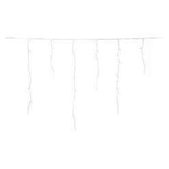Konstsmide LED-Batterie-Eisregen-Lichtervorhang80 LED Warmweiß