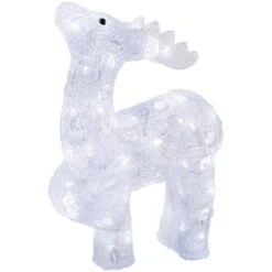 LED-AcrylRentier Stehend 64 LEDs Kaltweiß